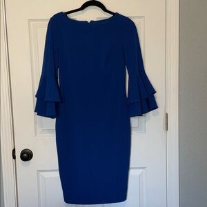 Calvin Klein Royal Blue Long Sleeve Dress